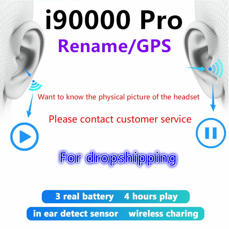 TWS I90000 Pro wireless headset, mini headset, Elari PK I500 I1000 I9000 I200 i300000 Bluetooth headset