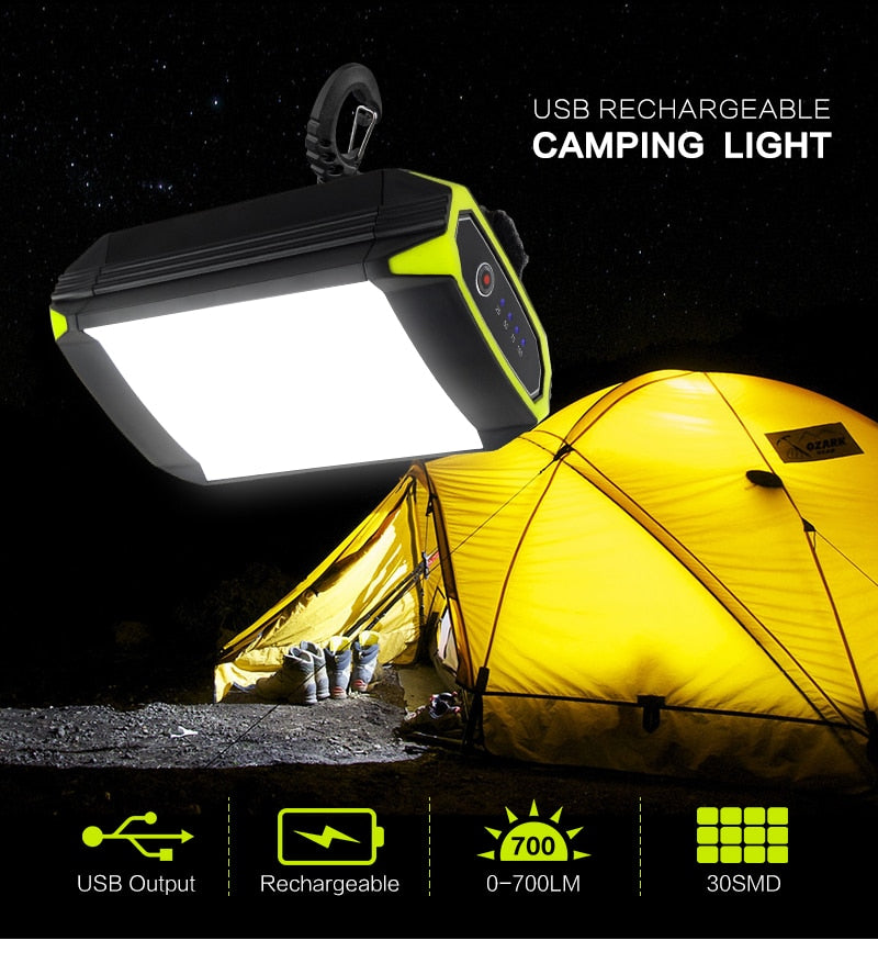 Flasher Mobile Power Bank Flashlight USB Port Camping Tent Light