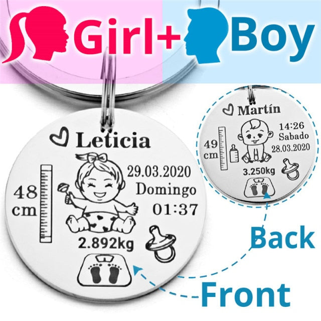 Lovely Personalized Baby Boys Girls Keychain