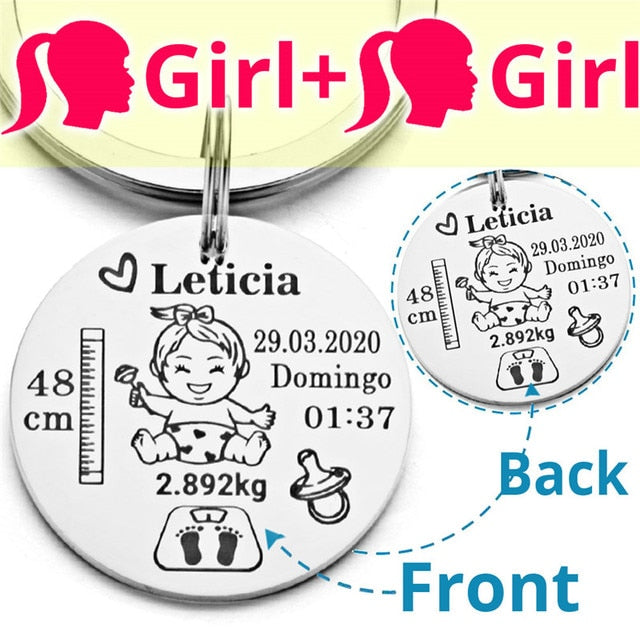 Lovely Personalized Baby Boys Girls Keychain