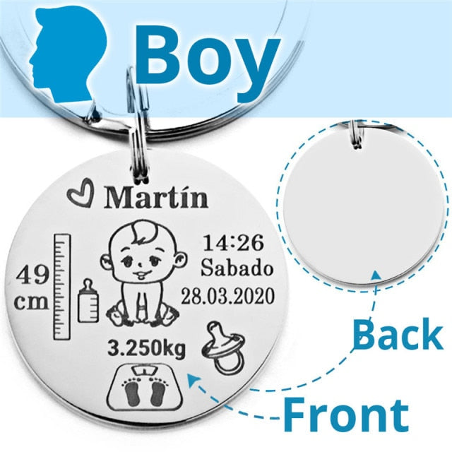 Lovely Personalized Baby Boys Girls Keychain