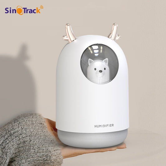 Air Humidifier 300ML Cute Rabbit Ultra-Silent USB Aroma Essential room Car LED Night Lamp  Air Purifier Mist Maker Air Fresher