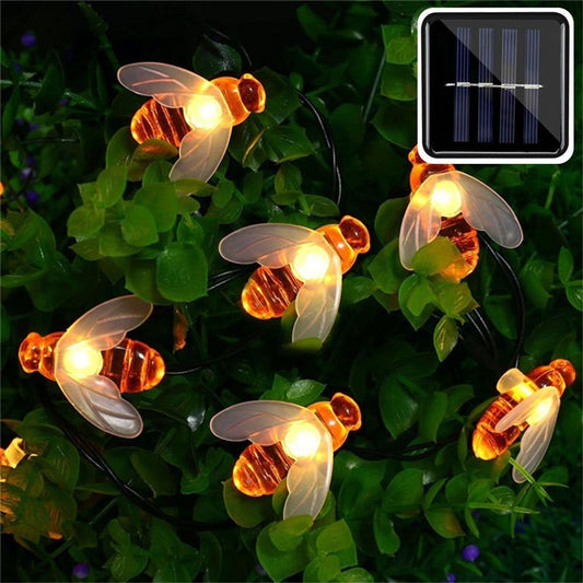 Solar Powered Honey Bee LED String Light