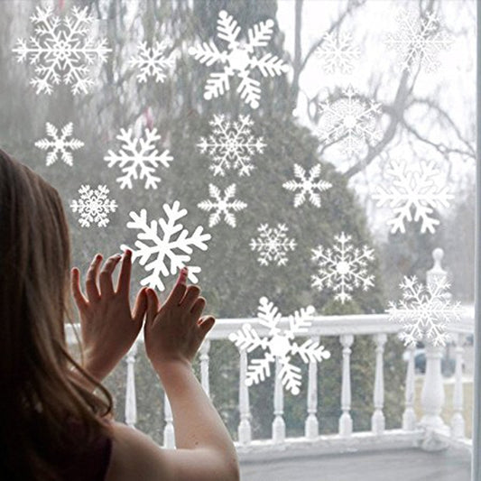 27Pcs Christmas Snowflake Window Sticker/Wall Decal