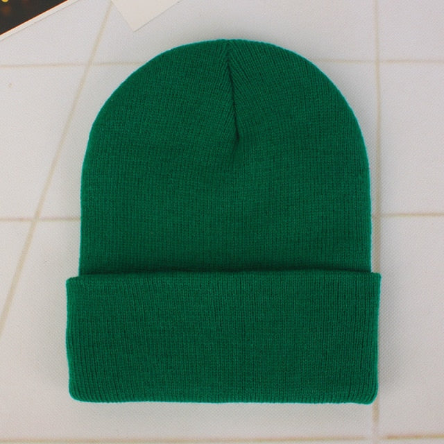 Winter Beanies Knitted Fluorescent Hat