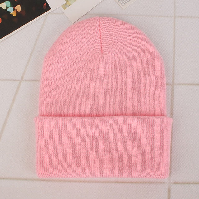 Winter Beanies Knitted Fluorescent Hat