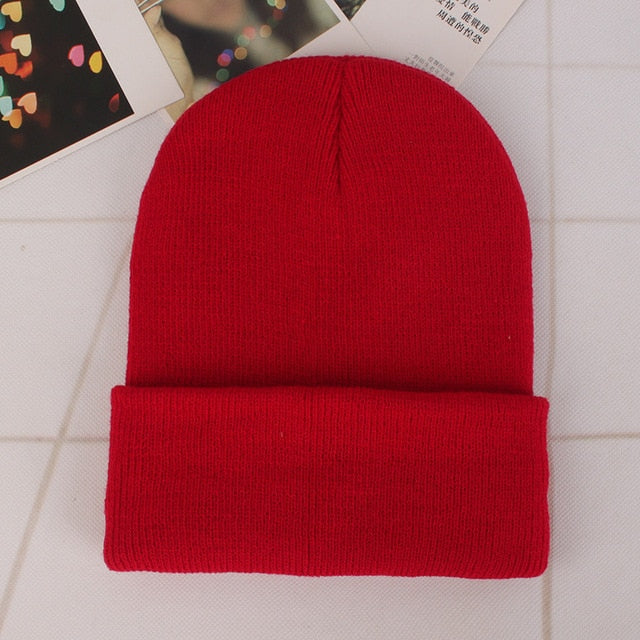 Winter Beanies Knitted Fluorescent Hat