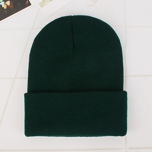 Winter Beanies Knitted Fluorescent Hat