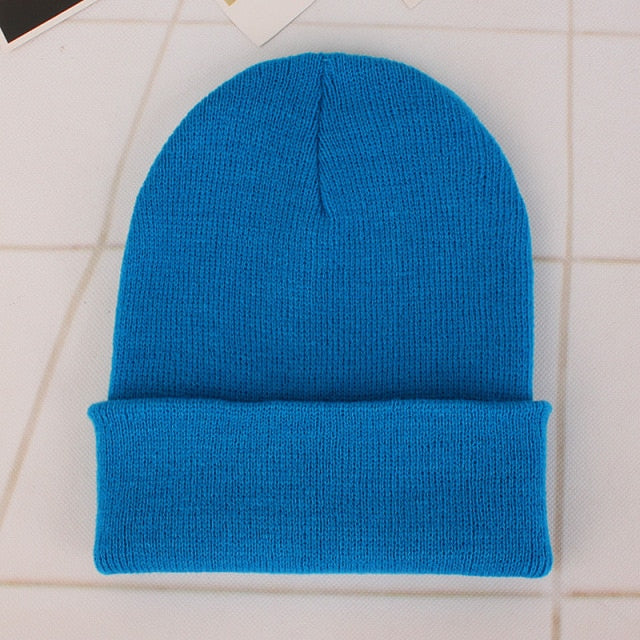 Winter Beanies Knitted Fluorescent Hat