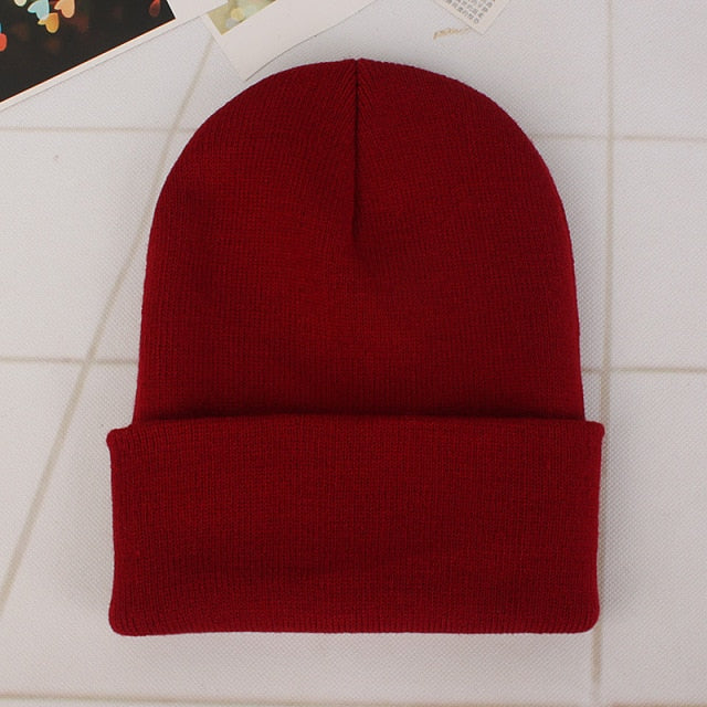 Winter Beanies Knitted Fluorescent Hat