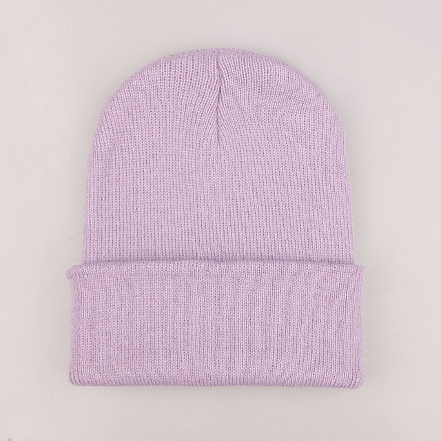 Winter Beanies Knitted Fluorescent Hat