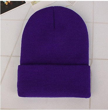 Winter Beanies Knitted Fluorescent Hat