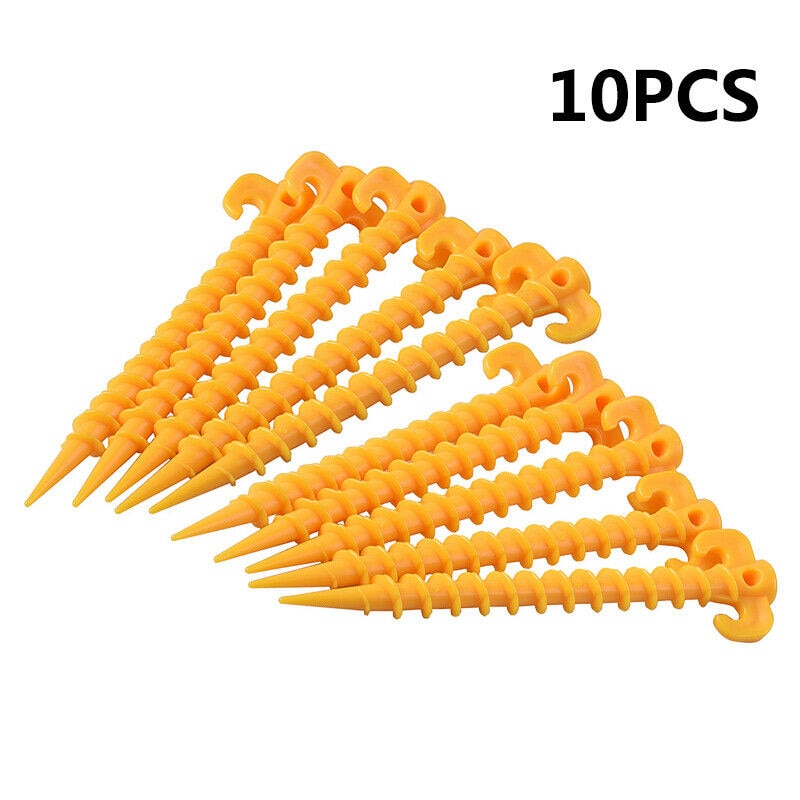 10PCS Plastic Tent Hook Stakes Camping