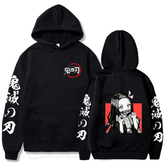 Demon Slayer Anime Hoodie Pullovers Tops Long Sleeve