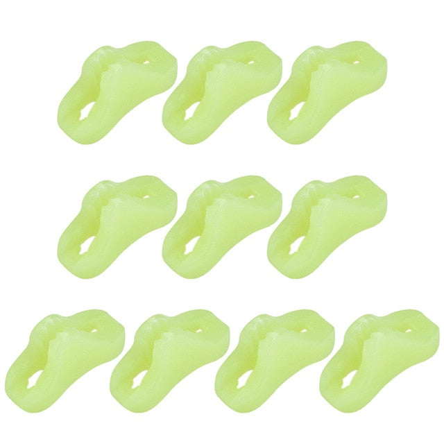 10/20pcs Plastic Outdoor Camping Fluorescent Luminous Awning Tent Rope Buckle Canopy Anti-slip Triangle Tightening Hook Buckles