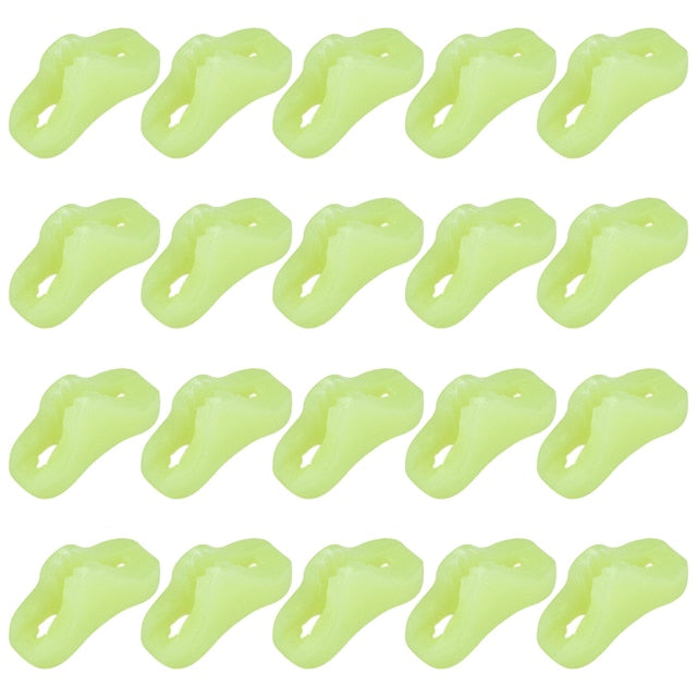 10/20pcs Plastic Outdoor Camping Fluorescent Luminous Awning Tent Rope Buckle Canopy Anti-slip Triangle Tightening Hook Buckles