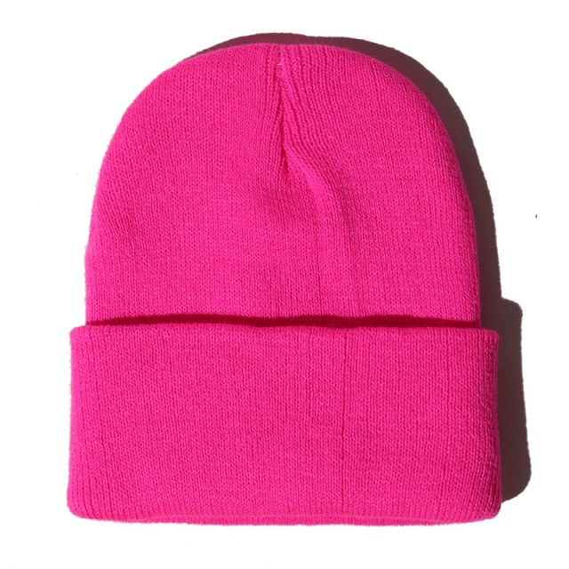 Winter Beanies Knitted Fluorescent Hat