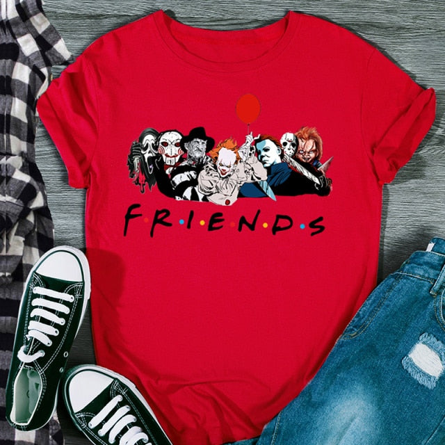 YESMOLA Horror Friends T-shirt