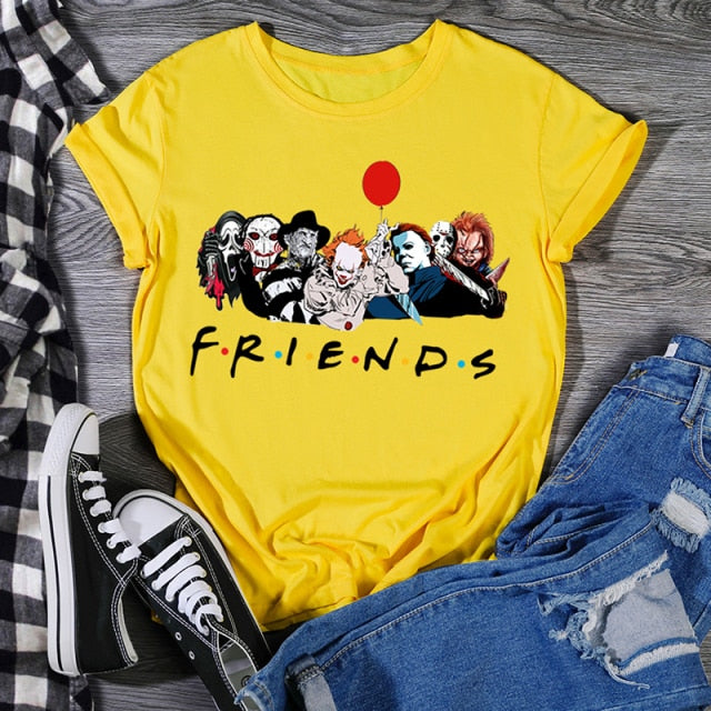 YESMOLA Horror Friends T-shirt