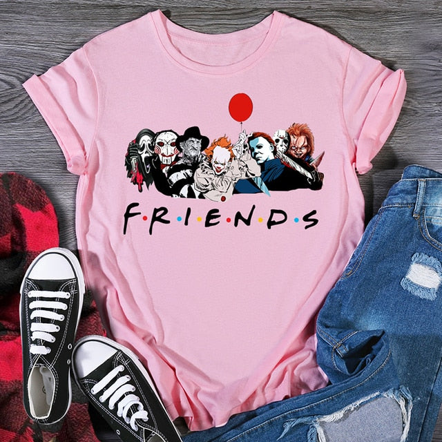 YESMOLA Horror Friends T-shirt