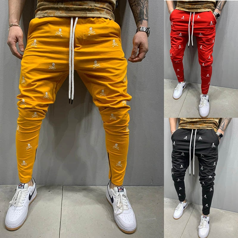 2021 Spring and Autumn Hot Sale 3D Printing  Zipper Hip Hop Breathable Men's Pants Sports Trend Casual Slim Jogging Pencil Pants