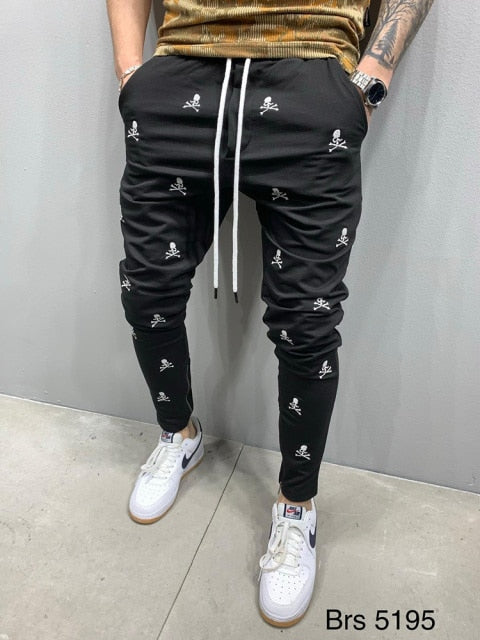 2021 Spring and Autumn Hot Sale 3D Printing  Zipper Hip Hop Breathable Men's Pants Sports Trend Casual Slim Jogging Pencil Pants