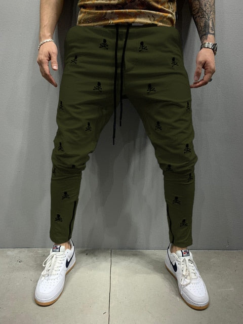 2021 Spring and Autumn Hot Sale 3D Printing  Zipper Hip Hop Breathable Men's Pants Sports Trend Casual Slim Jogging Pencil Pants