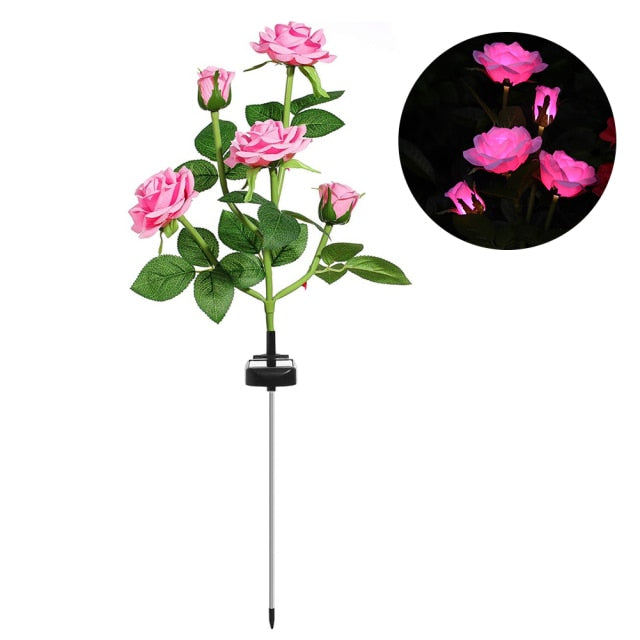 LED Solar Flower Gardenscape Light