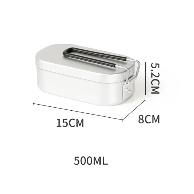 Aluminum Alloy Lunch Box Stainless Picnic Box Ourdoor Dinner Pail Travel Camping food Container