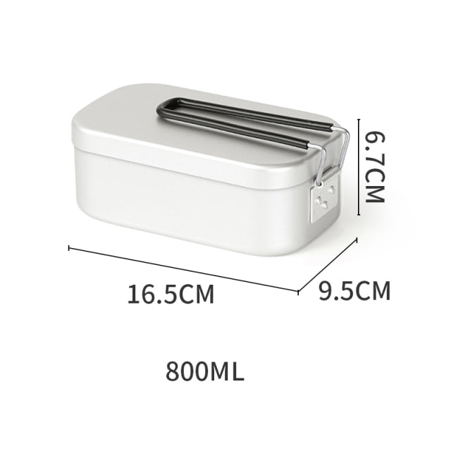 Aluminum Alloy Lunch Box Stainless Picnic Box Ourdoor Dinner Pail Travel Camping food Container