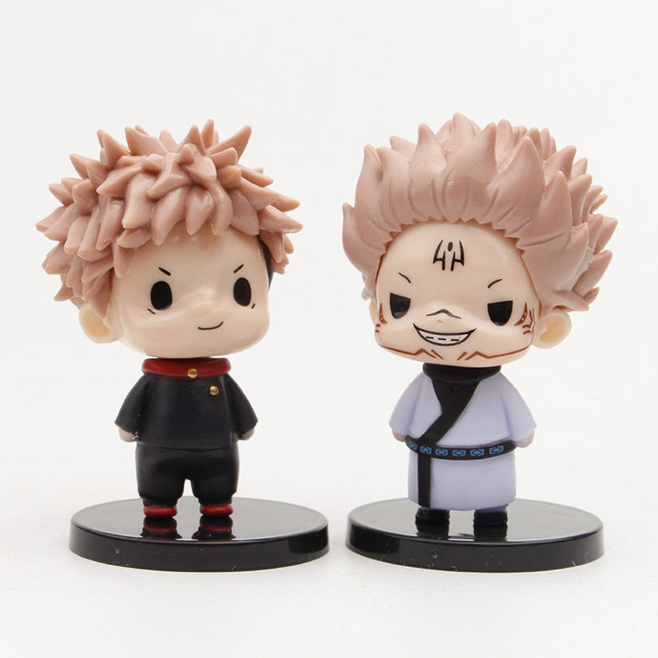 10cm Q Version Anime Figure Toys Anime Jujutsu Kaisen Figure Yuji Itadori Gojo Satori PVC Action Figure Toys Kid Gift