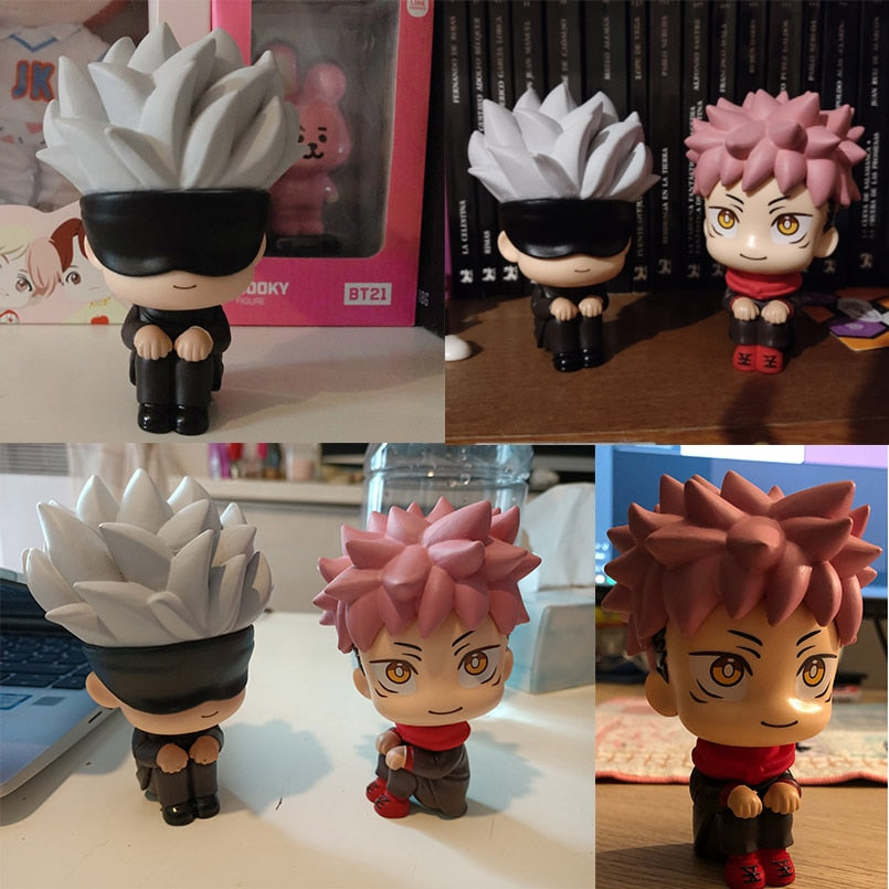 10cm Q Version Anime Figure Toys Anime Jujutsu Kaisen Figure Yuji Itadori Gojo Satori PVC Action Figure Toys Kid Gift