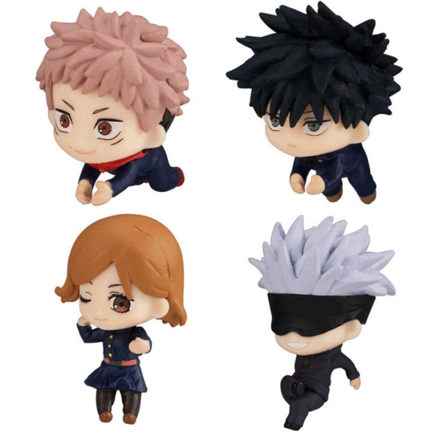 10cm Q Version Anime Figure Toys Anime Jujutsu Kaisen Figure Yuji Itadori Gojo Satori PVC Action Figure Toys Kid Gift