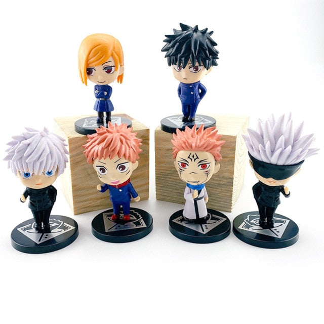 10cm Q Version Anime Figure Toys Anime Jujutsu Kaisen Figure Yuji Itadori Gojo Satori PVC Action Figure Toys Kid Gift