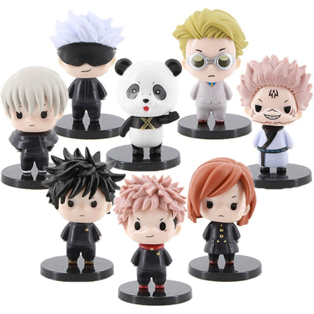 10cm Q Version Anime Figure Toys Anime Jujutsu Kaisen Figure Yuji Itadori Gojo Satori PVC Action Figure Toys Kid Gift