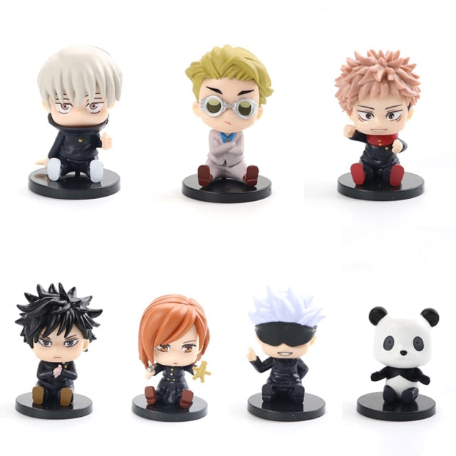 10cm Q Version Anime Figure Toys Anime Jujutsu Kaisen Figure Yuji Itadori Gojo Satori PVC Action Figure Toys Kid Gift