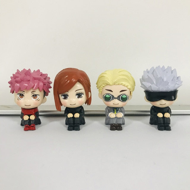 10cm Q Version Anime Figure Toys Anime Jujutsu Kaisen Figure Yuji Itadori Gojo Satori PVC Action Figure Toys Kid Gift