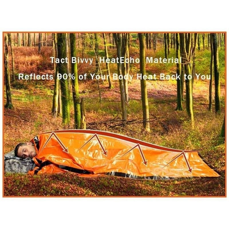 Outdoor  Life Bivy Emergency Sleeping Bag Thermal Keep Warm Waterproof Mylar First Aid Emergency Blanke Camping Survival Gear