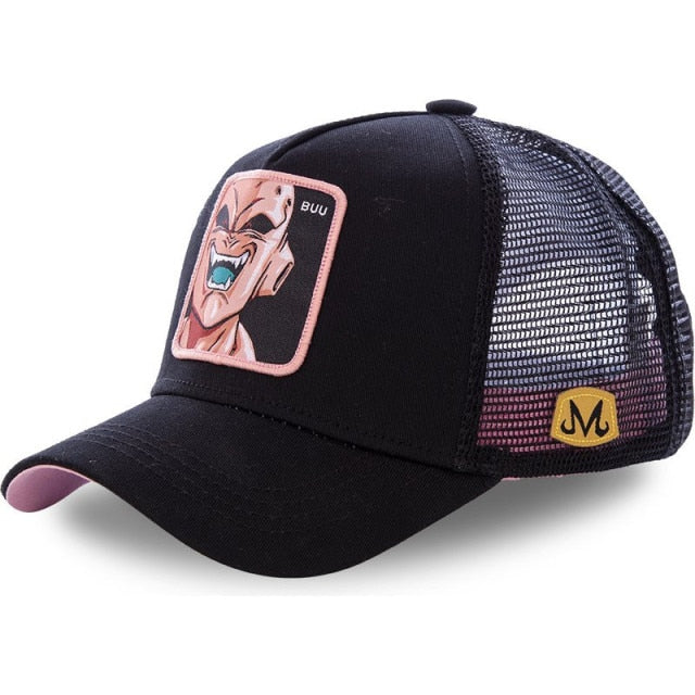 Dragon Ball & Naruto Anime Mesh Cap Hot Style Patch Trucker Hat Curved Brim Baseball Cap