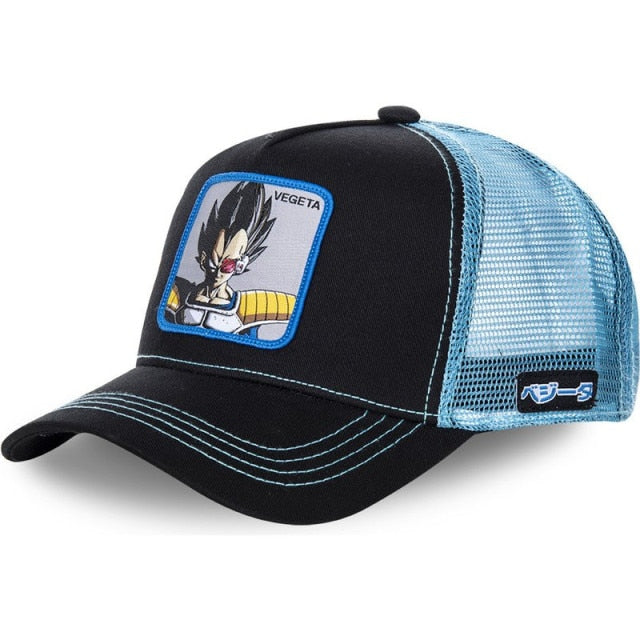 Dragon Ball & Naruto Anime Mesh Cap Hot Style Patch Trucker Hat Curved Brim Baseball Cap