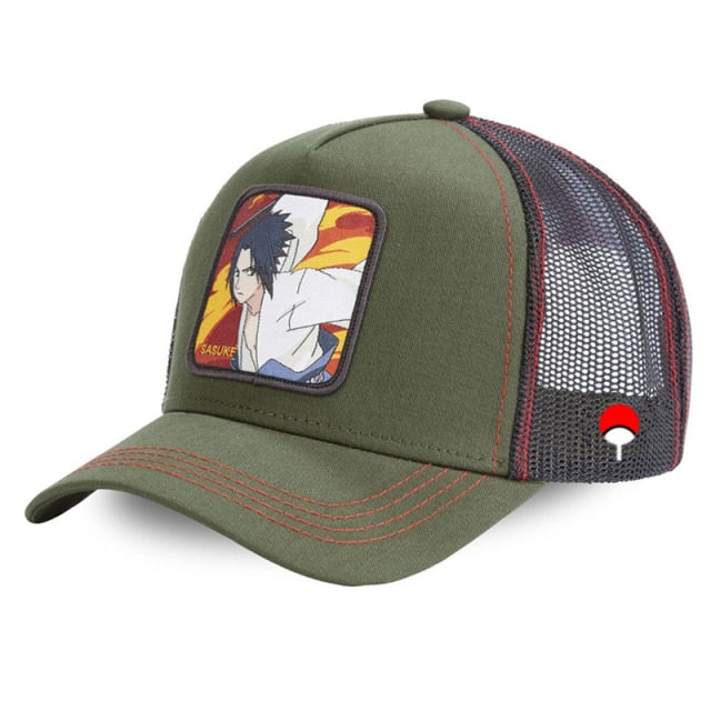 Dragon Ball & Naruto Anime Mesh Cap Hot Style Patch Trucker Hat Curved Brim Baseball Cap