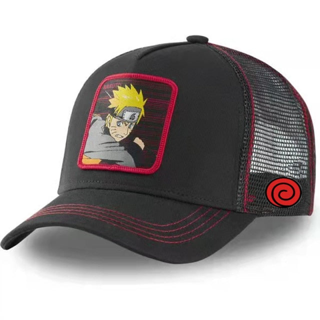 Dragon Ball & Naruto Anime Mesh Cap Hot Style Patch Trucker Hat Curved Brim Baseball Cap