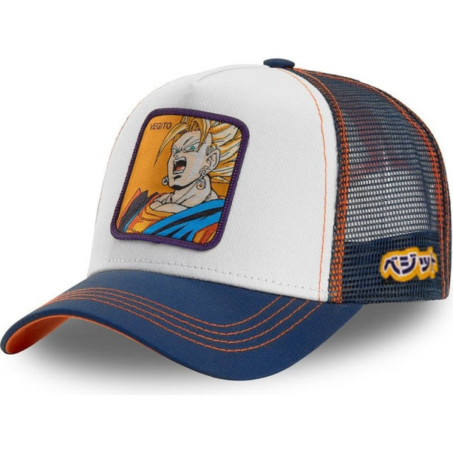 Dragon Ball & Naruto Anime Mesh Cap Hot Style Patch Trucker Hat Curved Brim Baseball Cap