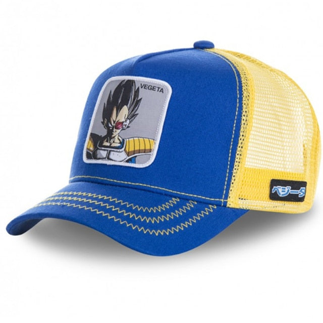 Dragon Ball & Naruto Anime Mesh Cap Hot Style Patch Trucker Hat Curved Brim Baseball Cap