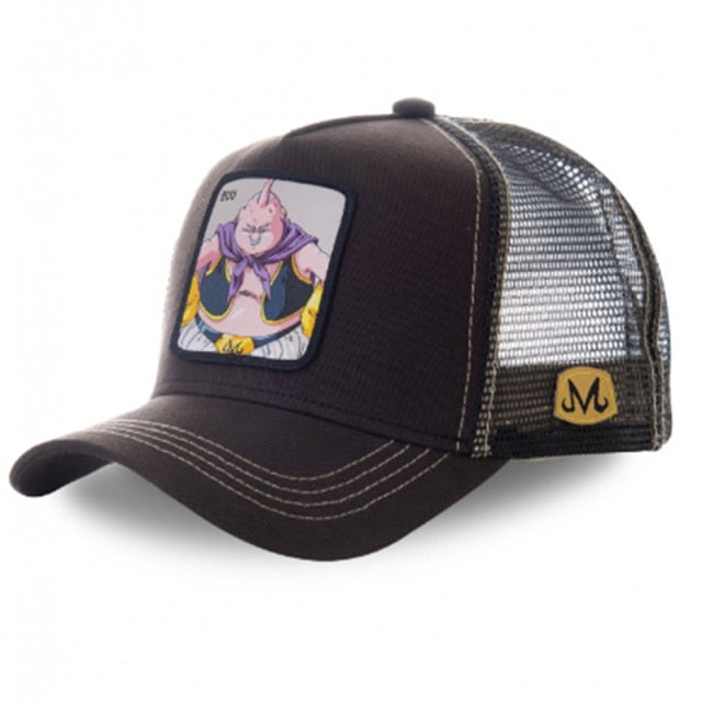 Dragon Ball & Naruto Anime Mesh Cap Hot Style Patch Trucker Hat Curved Brim Baseball Cap