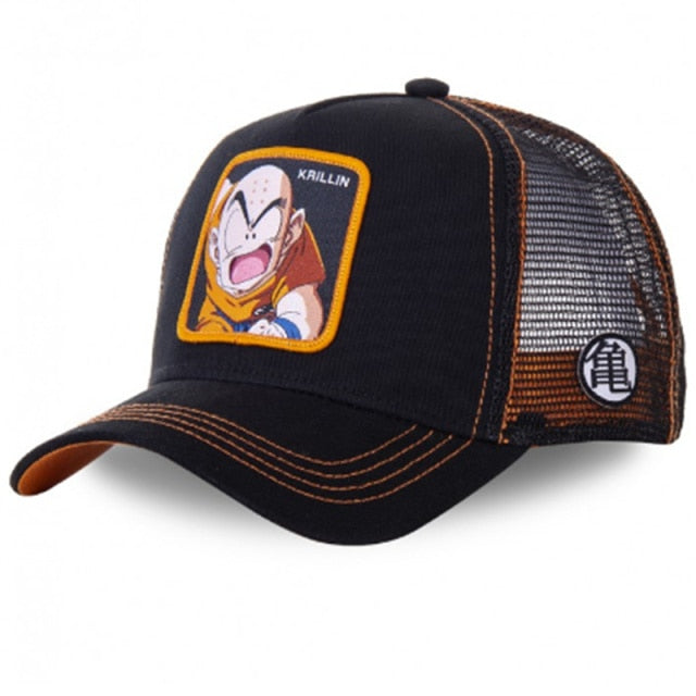 Dragon Ball & Naruto Anime Mesh Cap Hot Style Patch Trucker Hat Curved Brim Baseball Cap