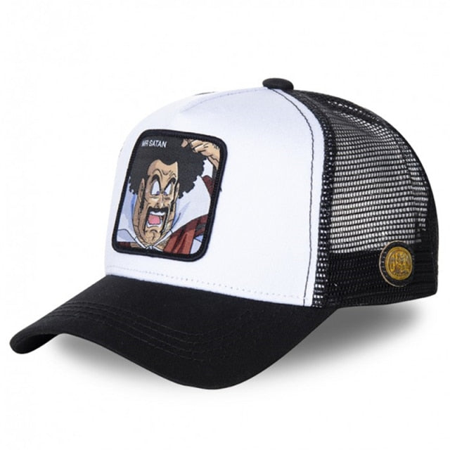 Dragon Ball & Naruto Anime Mesh Cap Hot Style Patch Trucker Hat Curved Brim Baseball Cap