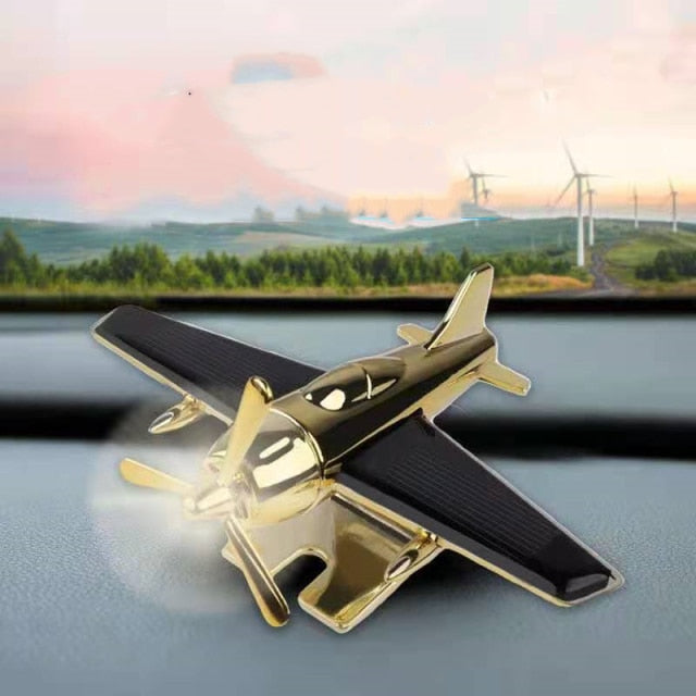 Very cool solar car perfume aircraft fighter 2nd generation decoration