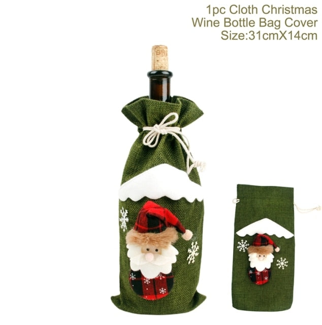 Christmas Wine Bottle Cover Decoration