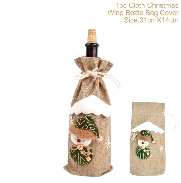 Christmas Wine Bottle Cover Decoration